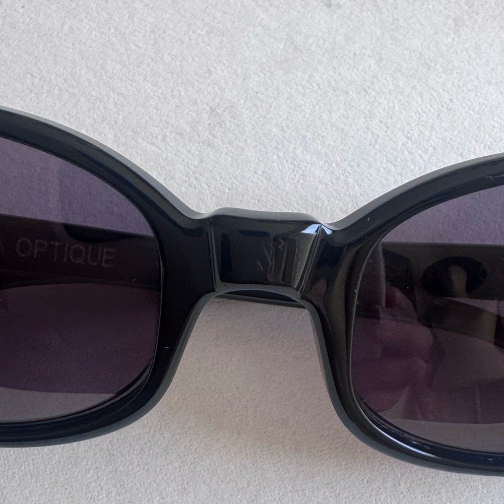 Selima Optique Carolyn Bessette Kennedy black Oval 90s Carolyn Sunglasses - Picture 8 of 13